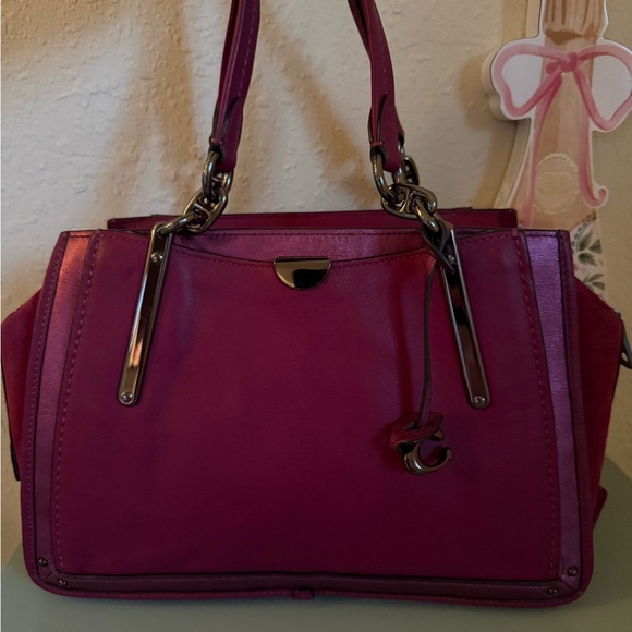 Coach Berry Metallic Suede Leather Dreamer Bag - Picture 1 of 13
